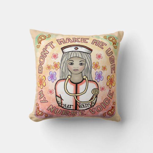 Nurse Voice Throw Pillow