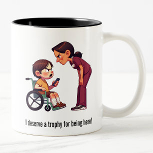 Nurse vs Spoiled Brat Showdown Two-Tone Coffee Mug