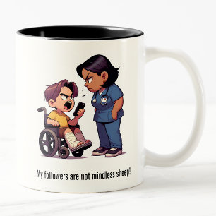 Nurse vs Spoiled Brat Showdown Two-Tone Coffee Mug