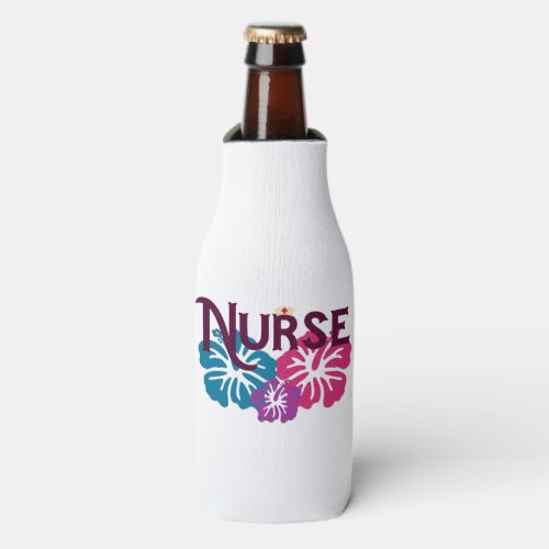 Nurse w_Hibiscus Bottle Cooler