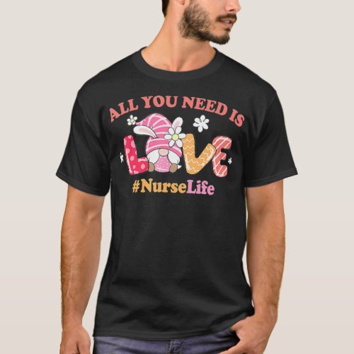 Nurse Week 2021 Nursing Spring Colorful Gnomes Nur T_Shirt