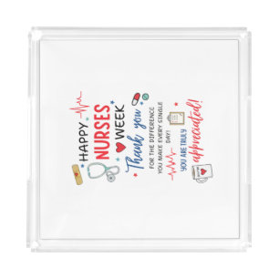 Nurse Week Sign Printable Appreciation Nurse Thank Acrylic Tray