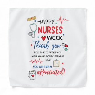 Nurse Week Sign Printable Appreciation Nurse Thank Bandana