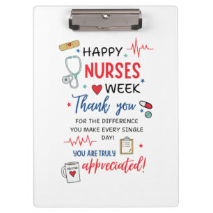 Nurse Week Sign Printable Appreciation Nurse Thank Clipboard