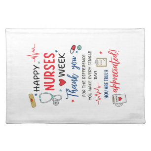 Nurse Week Sign Printable Appreciation Nurse Thank Cloth Placemat