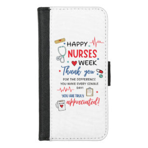 Nurse Week Sign Printable Appreciation Nurse Thank iPhone 8/7 Wallet Case