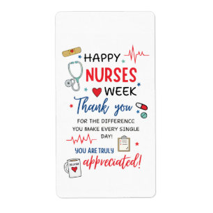 Nurse Week Sign Printable Appreciation Nurse Thank Label