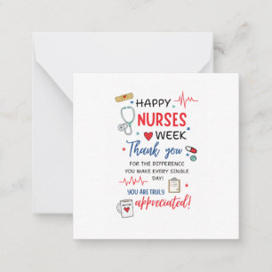 Nurse Week Sign Printable Appreciation Nurse Thank Note Card