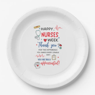 Nurse Week Sign Printable Appreciation Nurse Thank Paper Plates