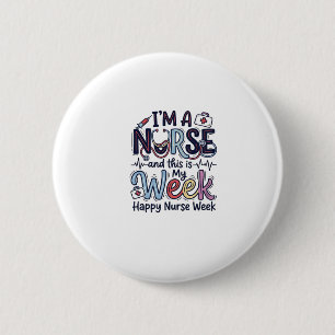 Nurse Week Vintage Typography Shirt Design_1 Button