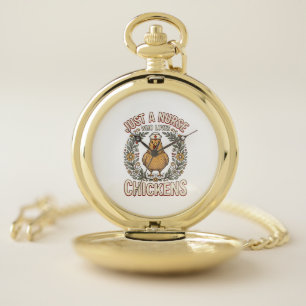 Nurse Who Loves Chickens Vintage Shirt Design_1 Pocket Watch