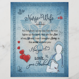 Nurse Wife Gift Letter To Wife From Husband Letterhead