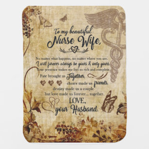 Nurse Wife Gifts   Letter To My Beautiful Wife Baby Blanket