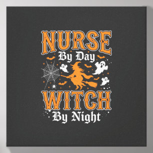 Nurse Witch Halloween Design (2) Canvas Photo Tile