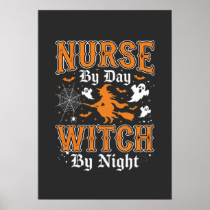 Nurse Witch Halloween Design (2) Poster