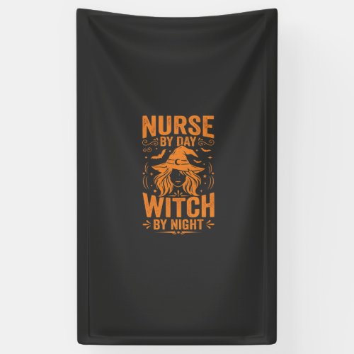 Nurse Witch Halloween Design Banner
