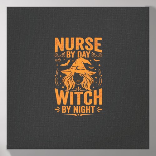 Nurse Witch Halloween Design Canvas Photo Tile