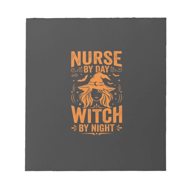 Nurse Witch Halloween Design Notepad (Front)