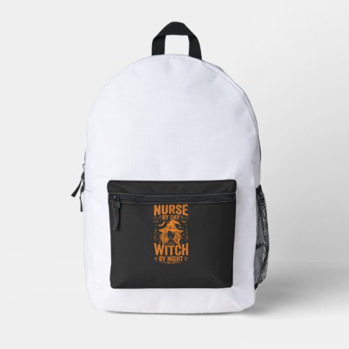 Nurse Witch Halloween Design Printed Backpack