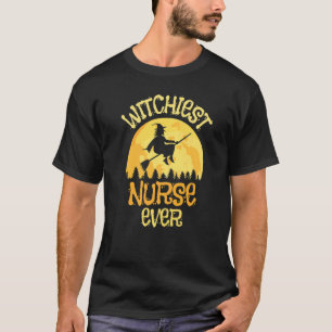 Nurse Witch Halloween Humor T-Shirt