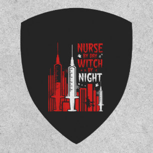 Nurse Witch Halloween Skyline Design_1 Patch