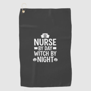 Nurse Witch Halloween Vector Design_1 Golf Towel