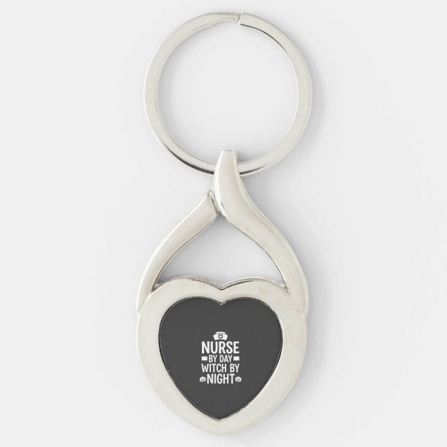 Nurse Witch Halloween Vector Design_1 Keychain (Front)