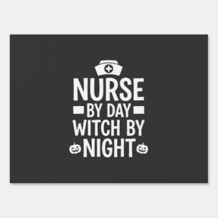 Nurse Witch Halloween Vector Design_1 Sign