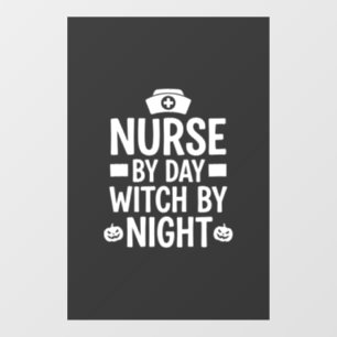 Nurse Witch Halloween Vector Design_1 Window Cling