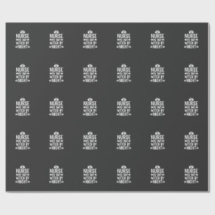 Nurse Witch Halloween Vector Design_1 Wrapping Paper