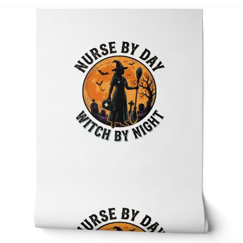 Nurse Witch Halloween Vintage Spooky Shift Design Wallpaper