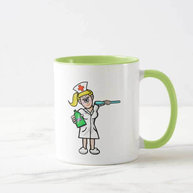 Nurse With Big Spoon & Liquid Medicine Mug (Right)