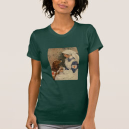 Nurse with Golden Retriever Vintage WW1 T-Shirt