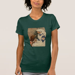 Nurse with Golden Retriever Vintage WW1 T-Shirt