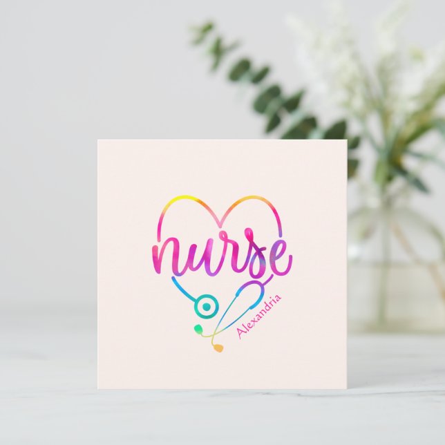 "Nurse" with Heart-Shaped Stethoscope (Standing Front)