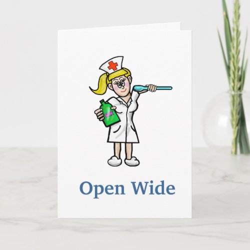Nurse With Liquid Medicine Get Well Card
