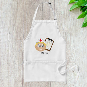Nurse with Medical Clipboard and Thermometer Adult Apron