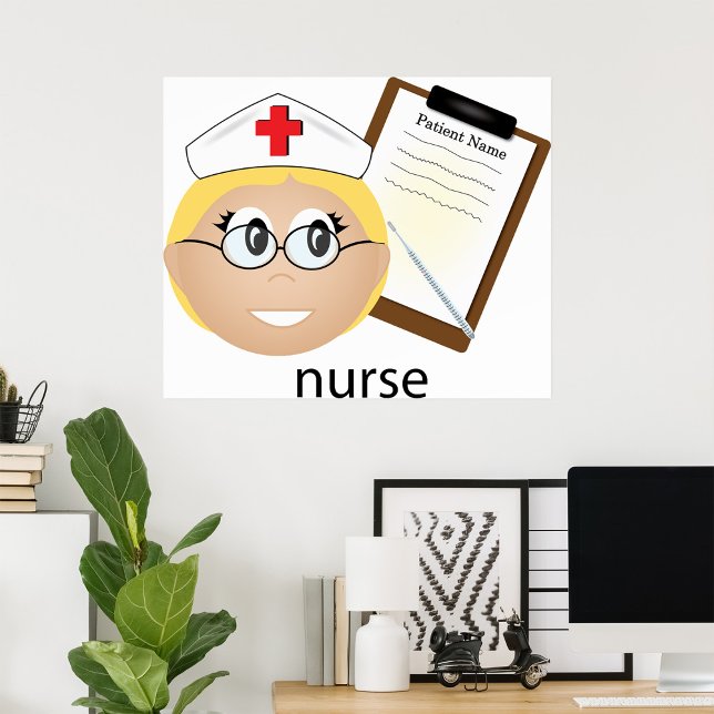 Nurse with Medical Clipboard and Thermometer Poster (Creator Uploaded)