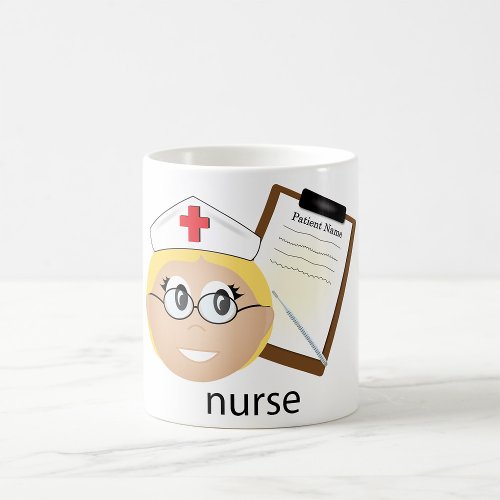 Nurse With Medical Records Coffee Mug