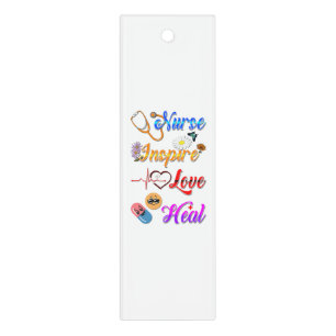 Nurse Writing Inspire Love Heal Med Therapist Ruler