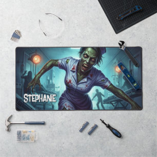Nurse Zombie Apocalypse Outbreak Horror Desk Mat