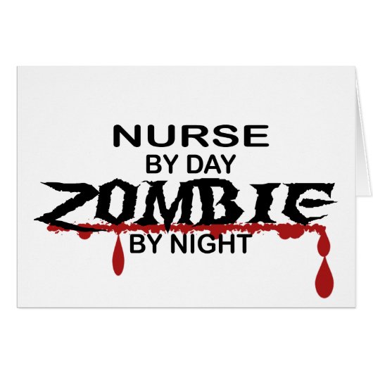Nurse Zombie Cards (Front Horizontal)