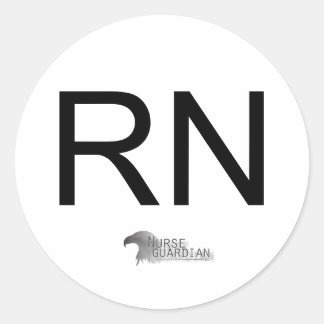 Nurseguardianlogo, RN Classic Round Sticker