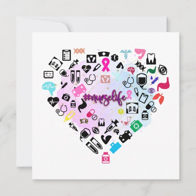 #nurselife, nursing humor, nurse struggles, nurse  thank you card (Front)