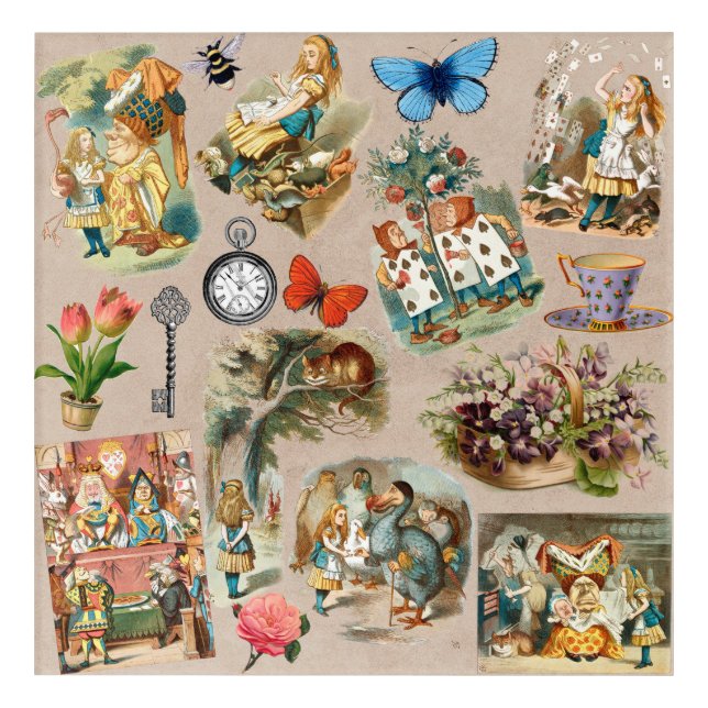  Nursery Alice Colorful 1800s Classic Wonderland  Acrylic Print (Front)