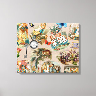 Nursery Alice Colorful 1800s Classic Wonderland Canvas Print