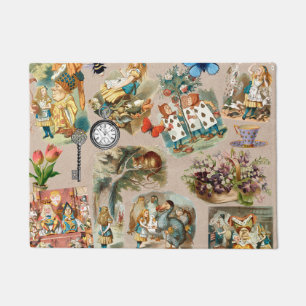 Nursery Alice Colorful 1800s Classic Wonderland Doormat