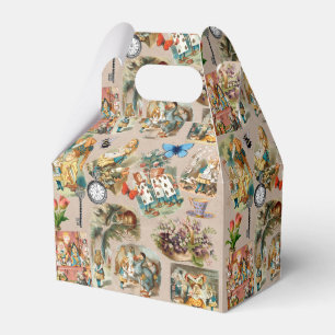 Nursery Alice Colorful 1800s Classic Wonderland  Favor Boxes