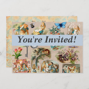 Nursery Alice Colorful 1800s Classic Wonderland Invitation