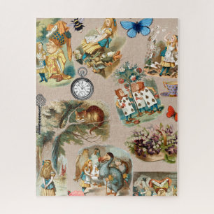 Nursery Alice Colorful 1800s Classic Wonderland Jigsaw Puzzle